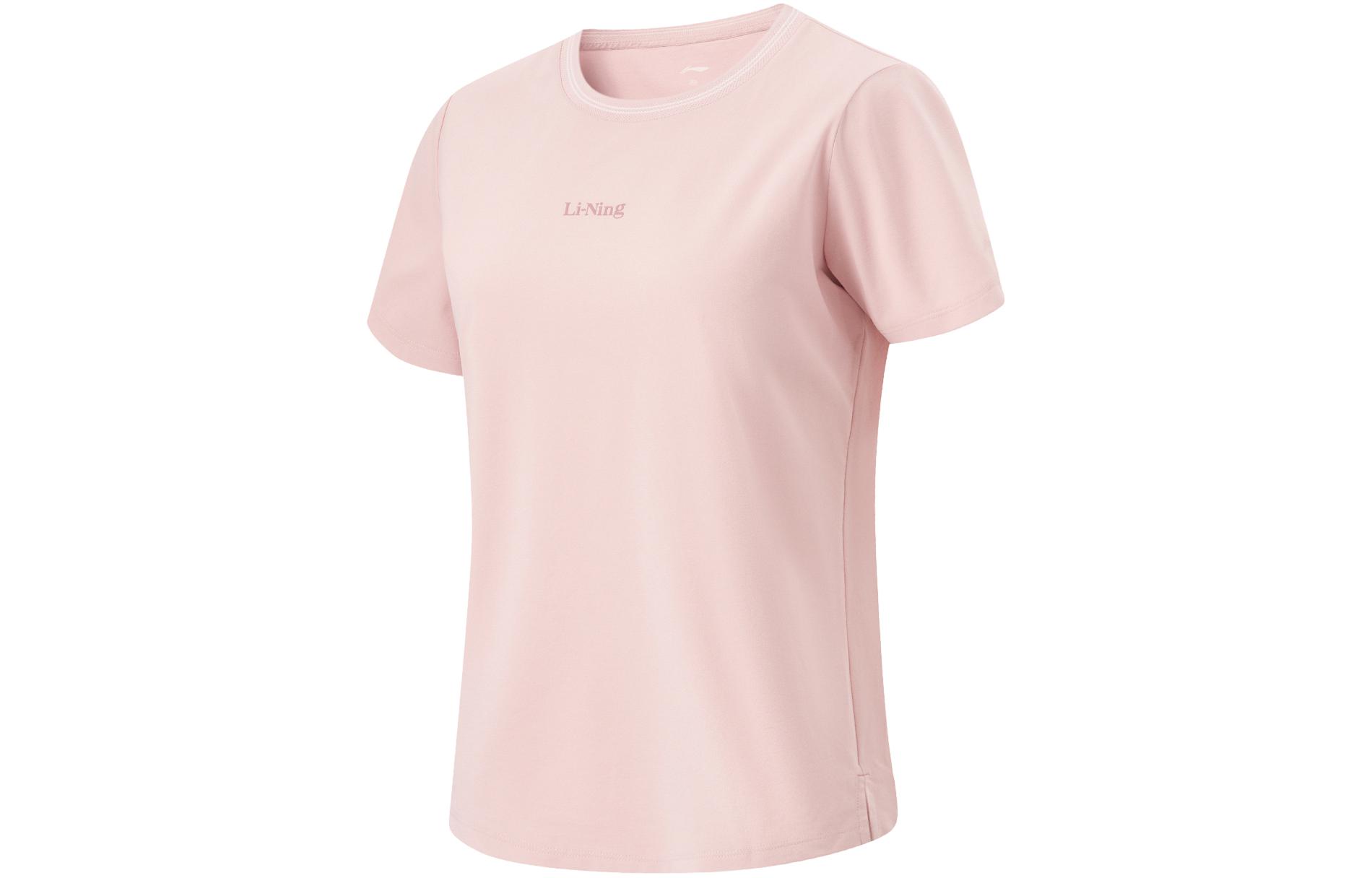 Li Ning T Shirt Women s Light Coffee Powder ATSU632-5 L