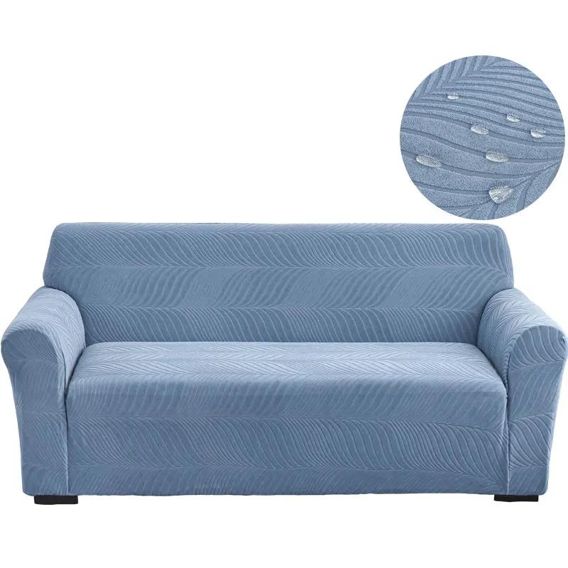 Water Repellent Woven Fabric Jacquard Sofa Protectors 1/2/3/4 Seats For Den Thickened Flexible L Shaped Sofa Furniture Cover Protector Removable