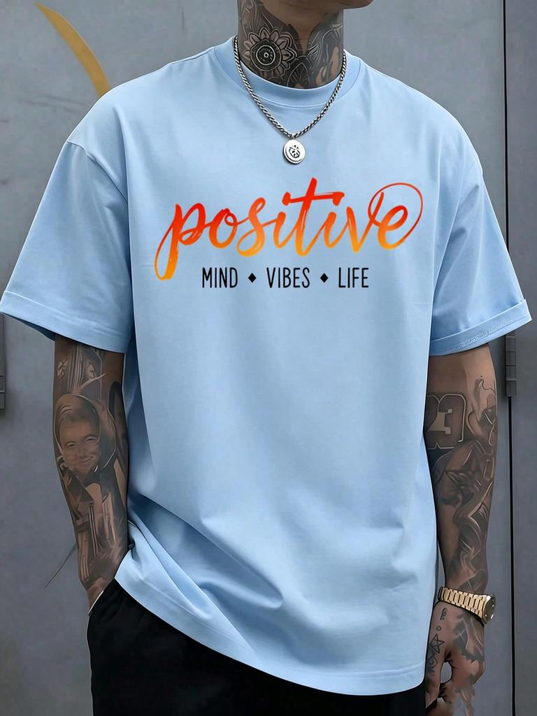 Men Graphic Print Casual Short Sleeve T-Shirt, Comfortable Daily Wear S-6XL