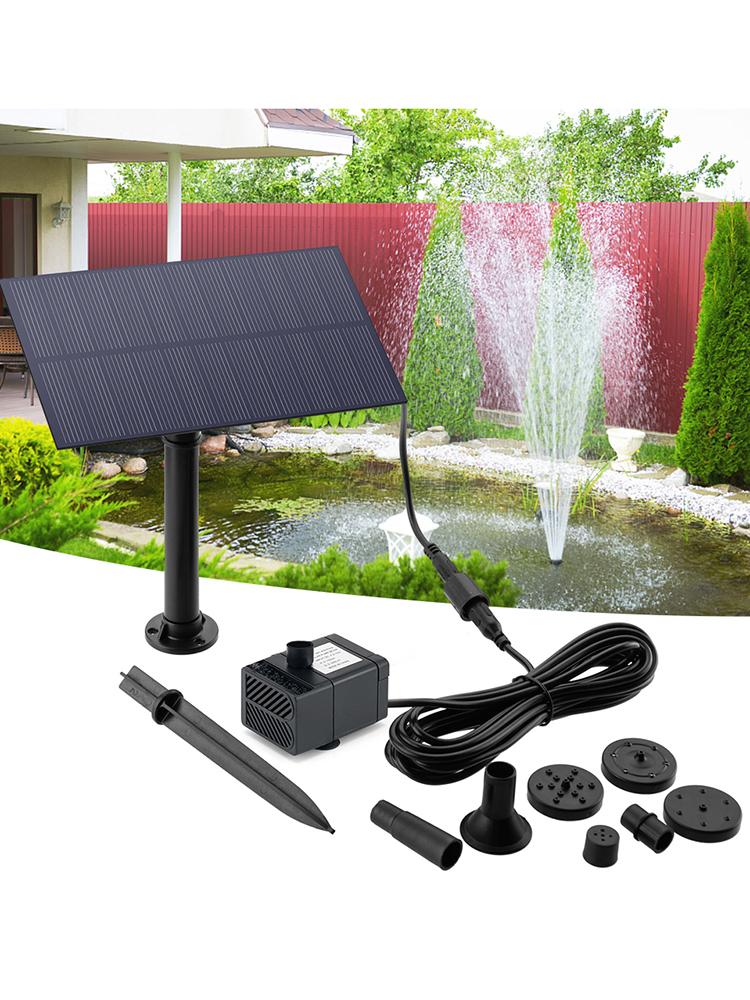 5W 5V Fountain Panel Pump Garden Decoration with Stake Solar Panel Water Pump Watering System Energy Saving 180L/h Kits for Pool