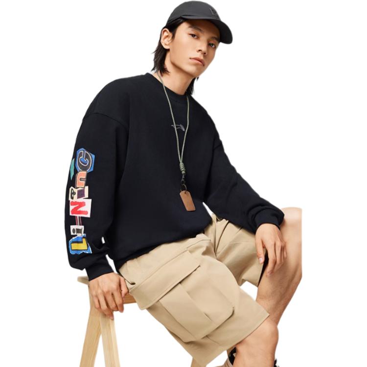 Li Ning Skateboard Sweatshirt Men's Black AWDU137-4