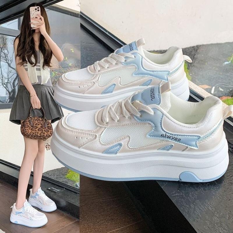 

Fashion Thick-soled Casual Shoes 2025 New Summer Mesh White Sneakers Are Breathable, Versatile for Sports and Height-increasing 40 синий