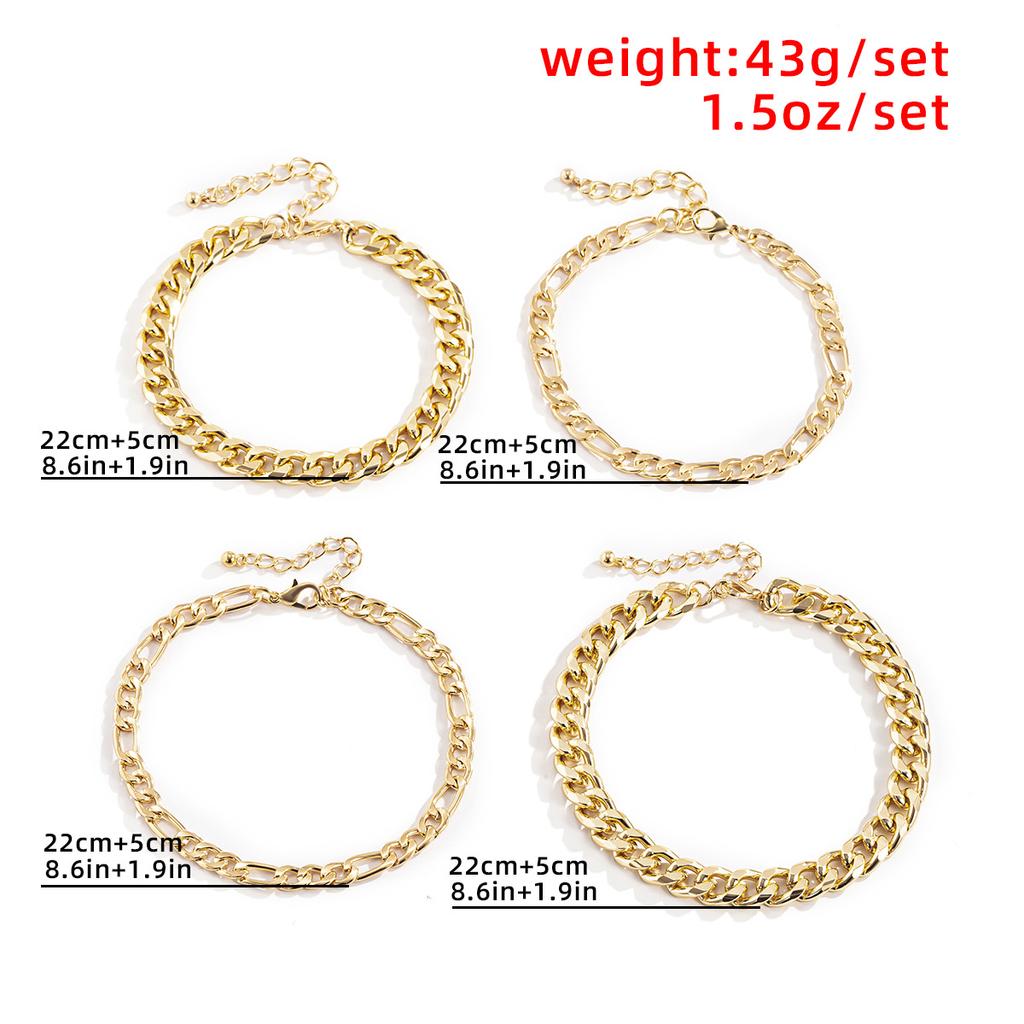 Multilayer Gold Metal Anklet Set Women's Vintage Barefoot Sandals Summer Bracelets Girls Glamour Jewelry