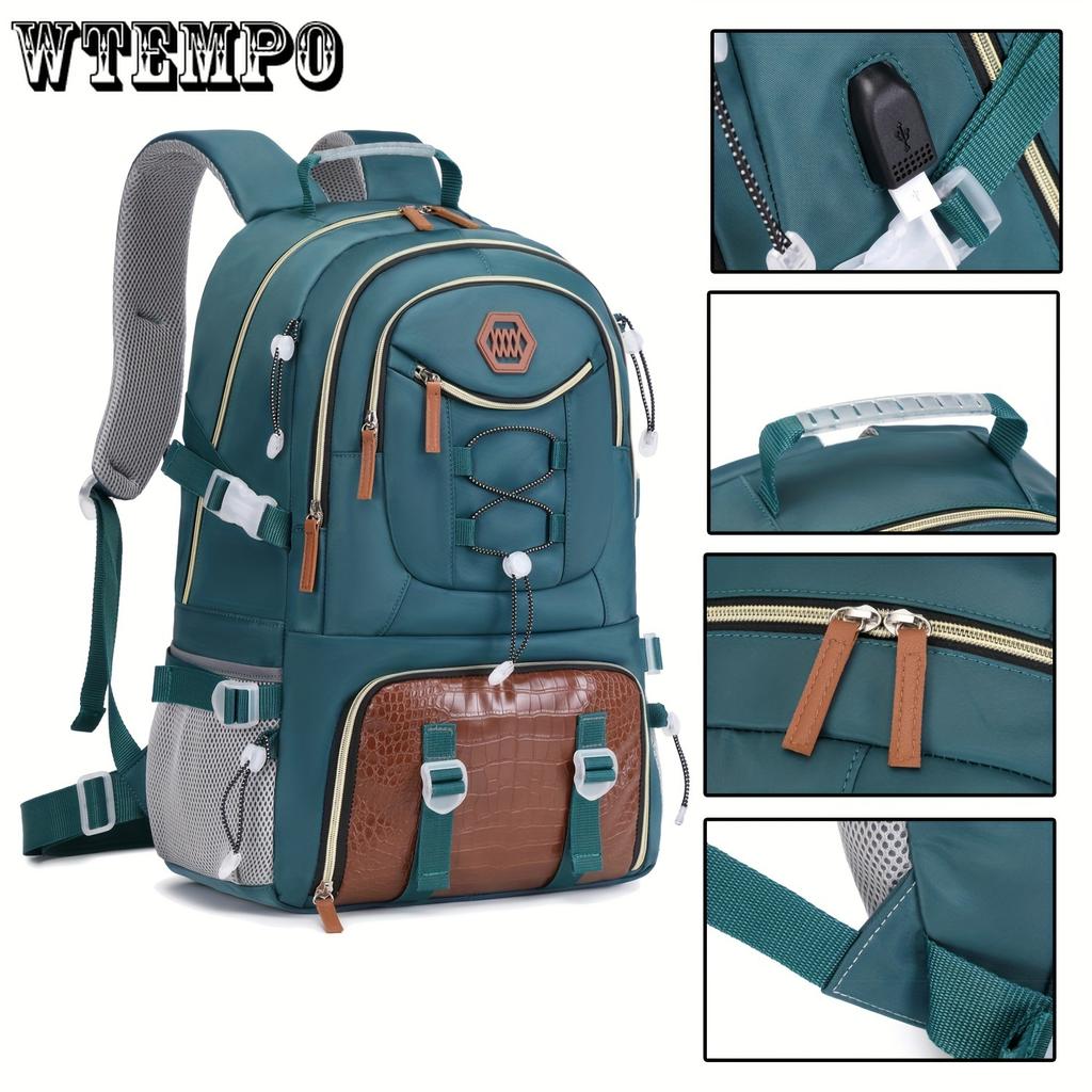 Venkovní cestovní batoh s velkou kapacitou pro sportovní kempování, vhodný pro muže i ženy s 17palcovým přihrádkou na notebook