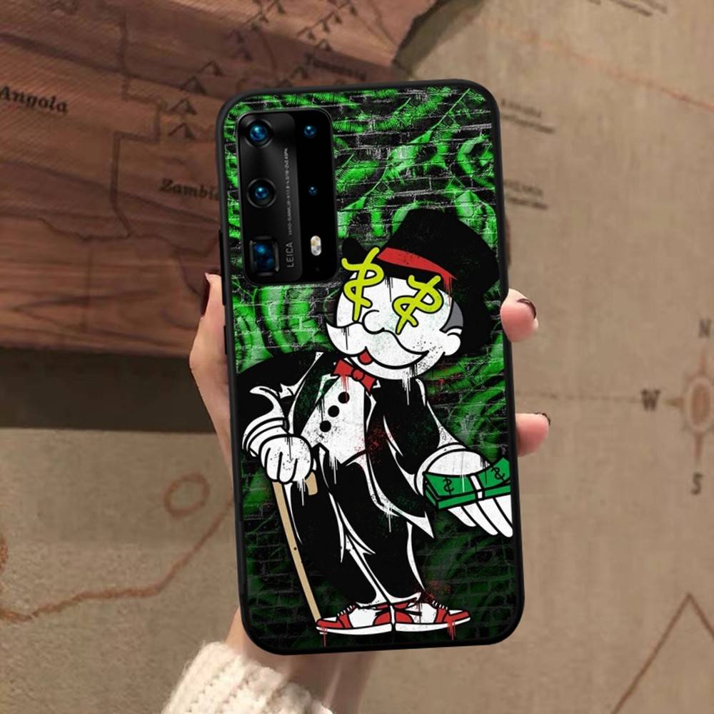 Cartoon MonopolyS Money Phone Case For Huawei P 8 9 10 20 30 40 50 Pro Lite Psmart Honor 10 Lite 70 Mate 20lite