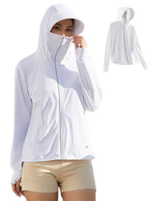 Erupção Fresco à Erupção Suor Rápido Longo UV Grande Sol UV Elegante [CNYA] Guarda Feminino, Moletom com Capuz, Fato de Banho, Toque, Guarda UPF50+, Verão, Absorção, Secagem,