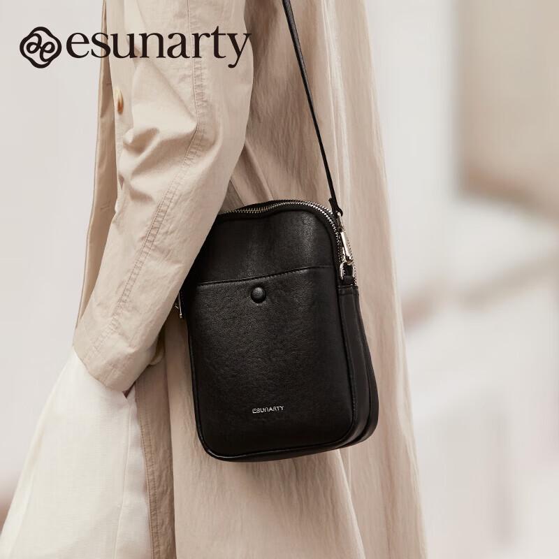 

ESUNARTY Women s Genuine Leather Mini Crossbody Phone Bag