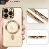 Etui Magsafe Case Do Apple Iphone 14 Pro Max Alogy Glamour Luxury Ring Obudowa Złote Przezroczyste