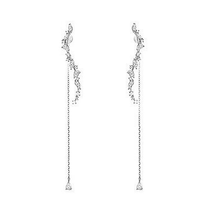 

Sterling Silver Wave Tassel Earrings: Women s Retro Dangle Jewelry with 925 Silver Needle 925 Silver