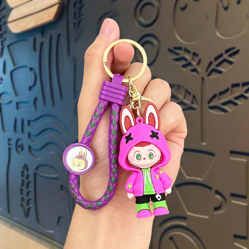 Cartoon Cute Labubu Coin Purse & Keychain Card Holder – Children's Gift & Earphone Bag