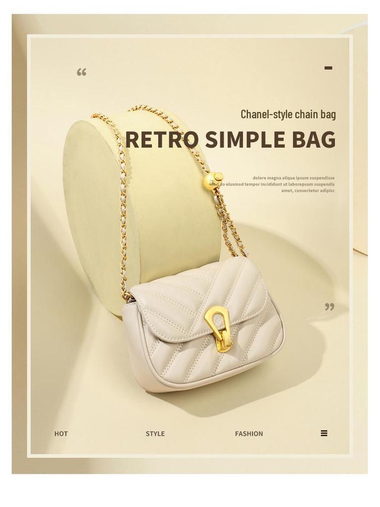 Women's Light Luxury Chain Crossbody Bag: Versatile Spring/Autumn Underarm Bag