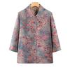 Women's Grandma-Style Two-Piece Set: Three-Quarter Sleeve Top and Pants for Middle-Aged and Elderly, Perfect Summer Outfit