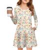 Girls' Long Sleeve Dress - Color Pocket Dress