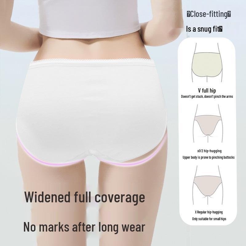 Women's 100% Pure Cotton Disposable Panties - Travel-Friendly, Sterilized & Individually Packaged.