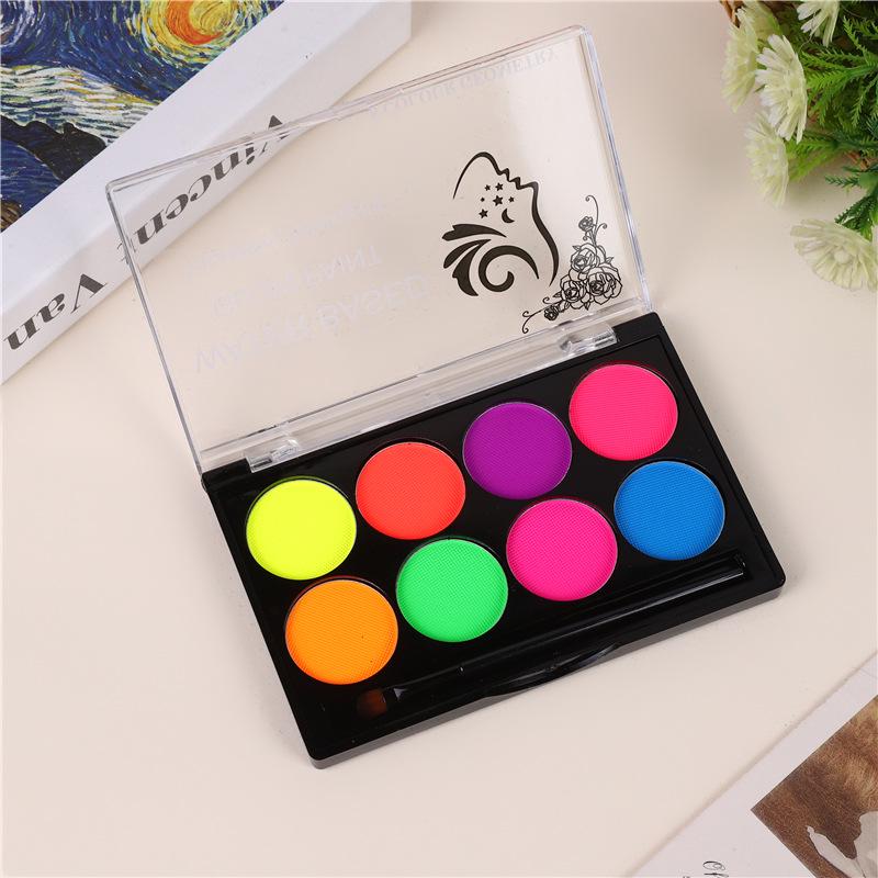 Rainbow Body Paint Palette - Water-Soluble Face & Stage Makeup