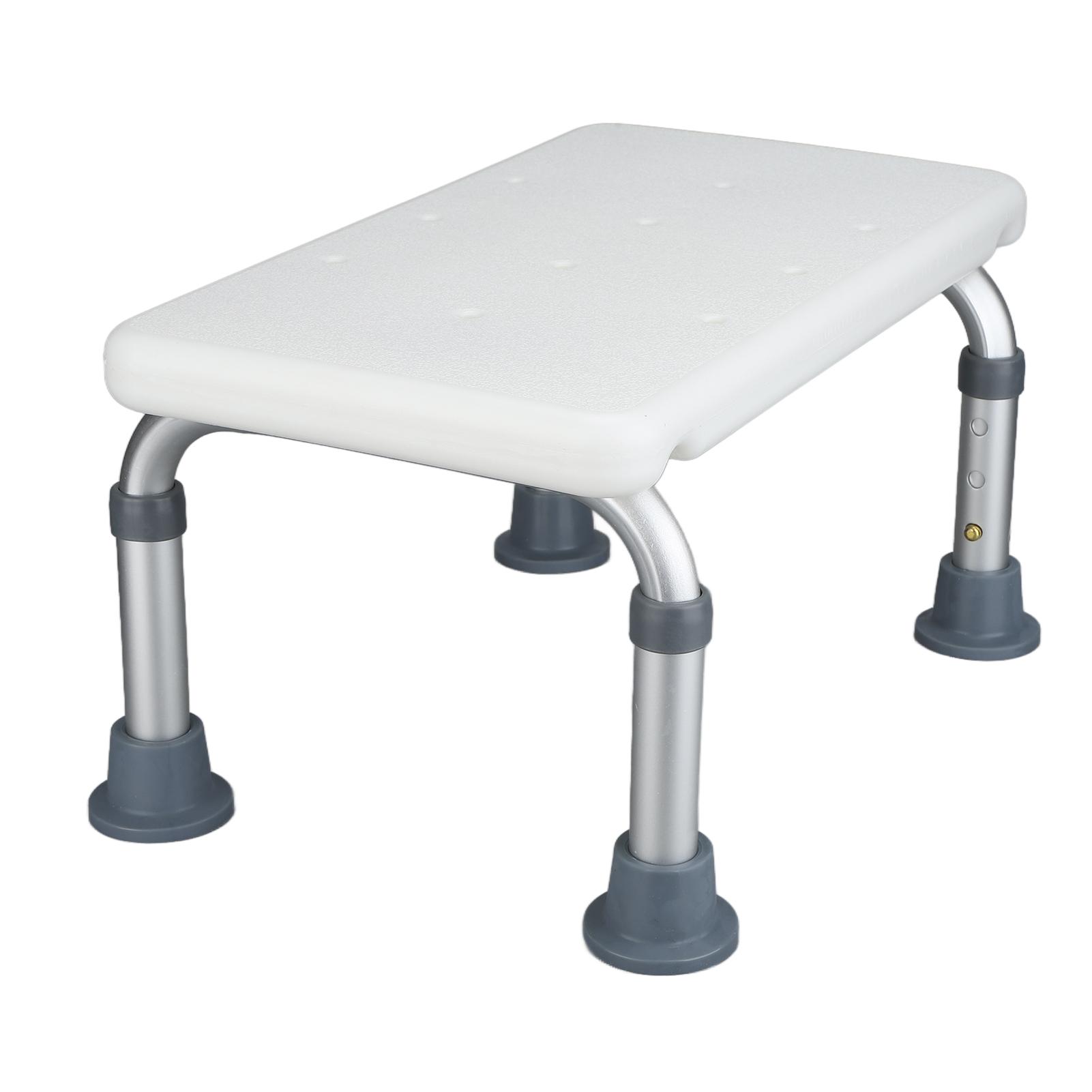 

Табурет для ванны, противоскользящее сиденье для душа из алюминиевого сплава с регулируемой высотой для детей пожилого возраста