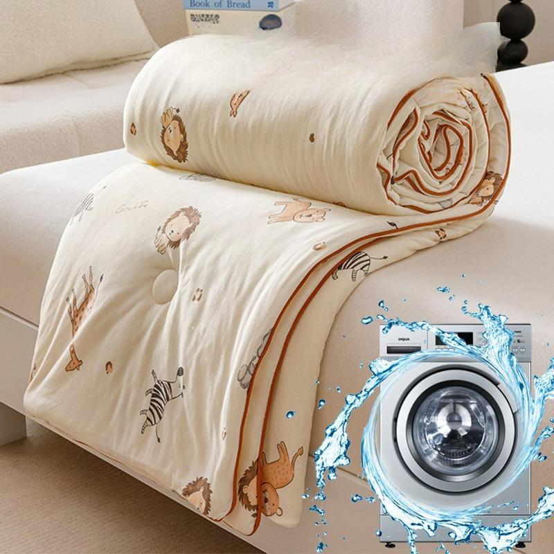 1PCS Summer Quilt Fluffy Soft Comfort Machine Washable Cartoon Kids Thin Quilt Cooling Blanket