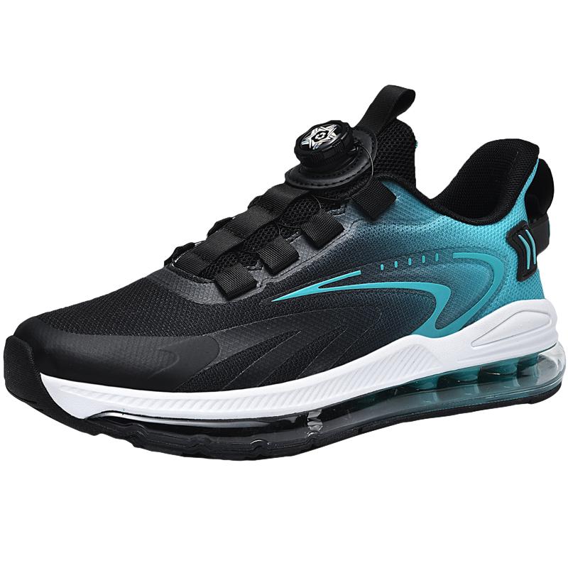 

Мужские кроссовки для бега с амортизацией воздушной подушкой, дышащие сетчатые кроссовки, спортивная повседневная обувь с вращающейся кнопкой 48