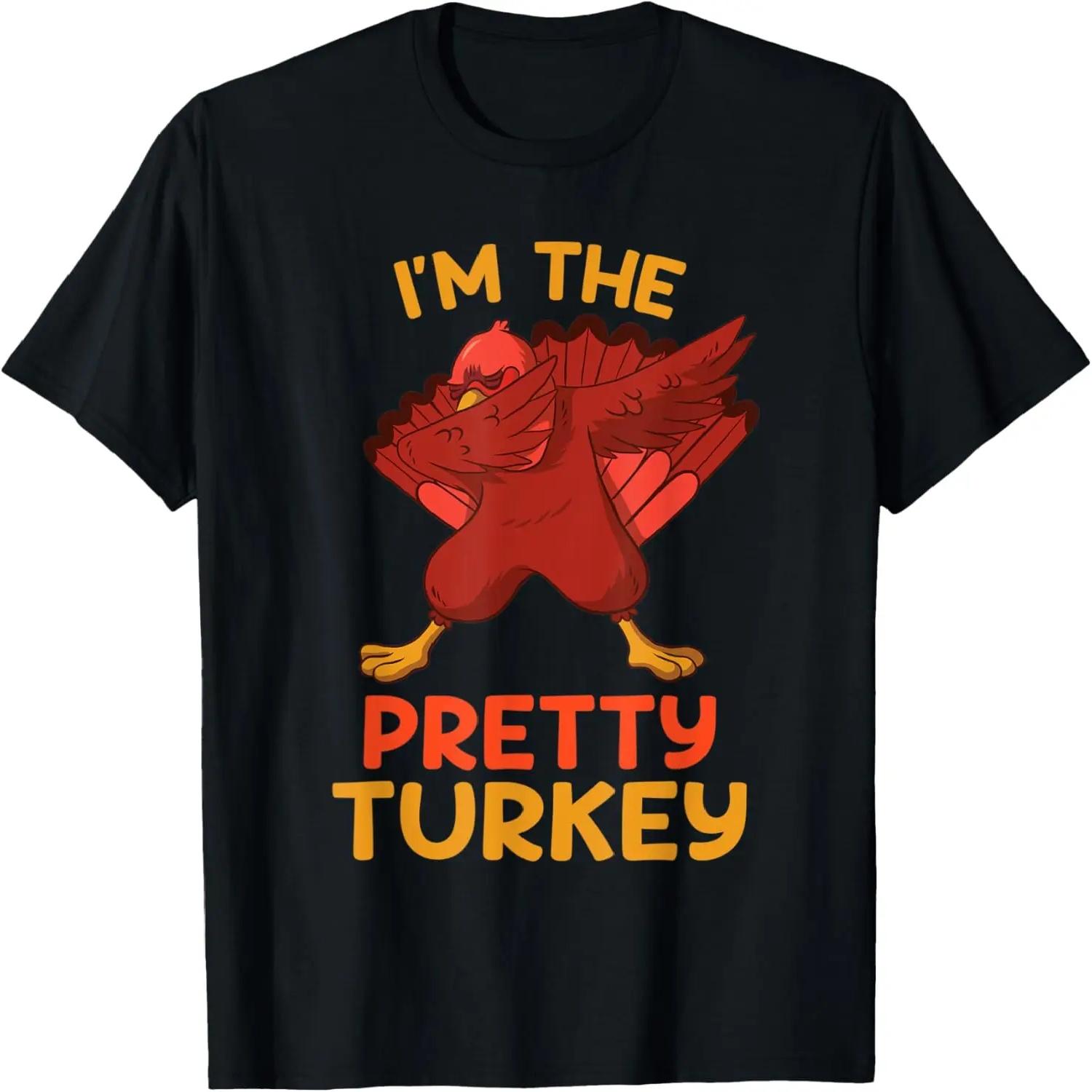 Pretty Turkey Matching Family Group Thanksgiving Party PJ T-Shirt XXXXL