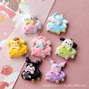 10Pcs Kawai Bright Surface Cartoon Pig Car Series Resin Flat Back Scrapbook Figurine Diy Bow Decor Accessories Crafts A5