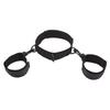 Connected Hand and Neck Restraint Collar with Handcuffs for Intimate Couple Play