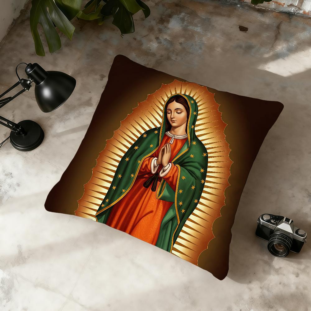 Nuestra Senora De Guadalupe Cushion Cover Home Office Convenient Nordic Simplicity Hit With Zipper Cushion Cover