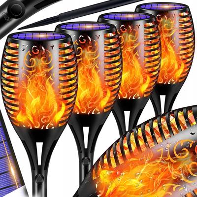 Lampa Solarna Led Pochodnia Efekt Płomień Ogień X4