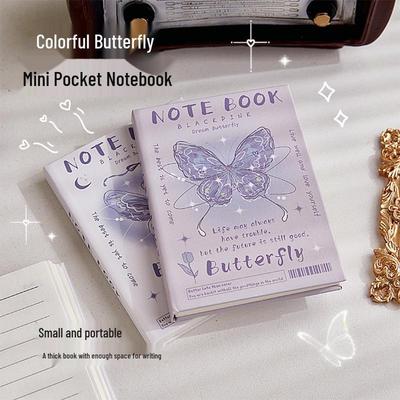 Mini A7 Butterfly Notebook: Portable Pocket-Sized Handy Wordbook for Girls