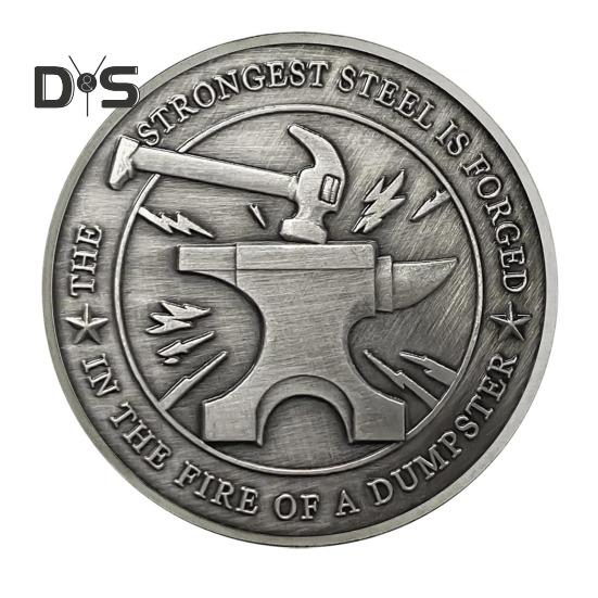 1/2/3/5/10Pcs Challenge Coin Carved Pattern Retro Silver Coin Unique Office Desk Accessory Commemorative Gift