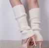 Winter Warm Knitted Leg Warmers Loose Style Lady Boot Knee Stockings Leggings Warm Boots Leg Punk Solid Black Cool Long Socks