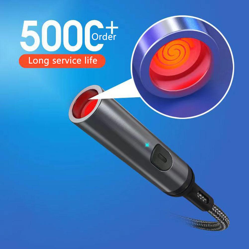 Portable USB Car Data Cable With Cigarette Lighter Smartphone Fast Charging Windproof For IPhone Type C Micro-USB Metal No Rust