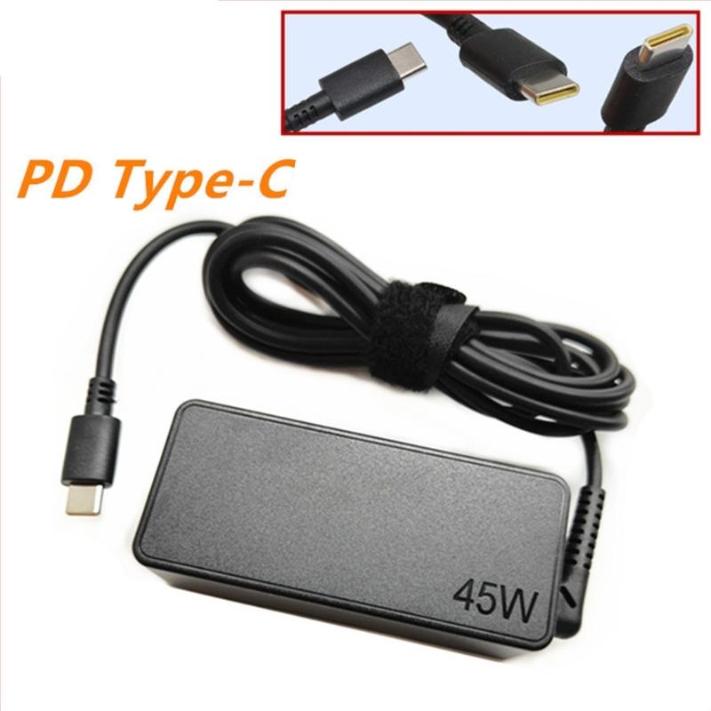 PD45W UsbC Laptop Charger, L TypeC Notebook Fast Charging  Power Adapter for Laptops Phones with UsbC