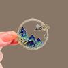 Enamel Peak Brooch Women Trend Elegant Mountain Brooch Pins Cardigan Suit Accessories Badge Party Wedding Gift