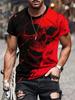 Men's 3D Horror Skull Print T Shirt Casual Comfortable Round Neck Short Sleeve Tee Pullover T-shirt Top Street Fashion Clothing