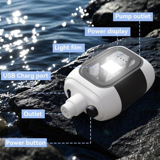 Portable Camping Shower Pump Kit USB Rechargeable Outdoor Camp Hiking Traveling RV Electric Shower Head Sprayer Pump