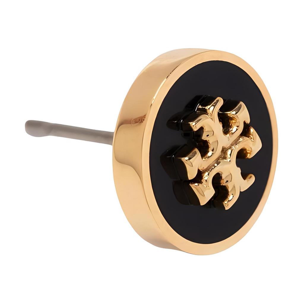 Tory Burch Messing-Ohrringe mit Logo-Verzierung Unisex-Ohrringe Schwarz 90547-720