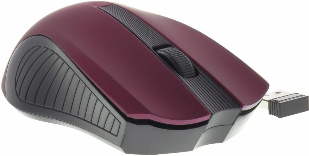 2.4GHz Optical Symmetrical Wireless Mouse, 3 Buttons, Purple