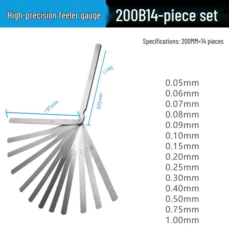 Stainless Steel Feeler Gauge, 100x17 & 100x14 Sizes, Various Specifications
