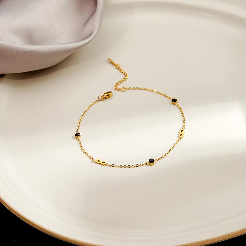 Metallic Turquoise Geometric Disc Anklet with Star and Butterfly Ornaments - Cold Temp Niche Style Accessories