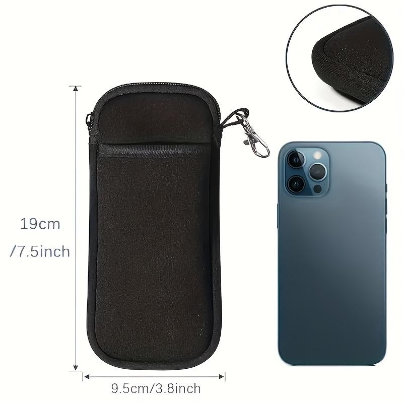 1pc Portable Glasses Protective Case, Glasses Bag Portable Mobile Phone Storage Bag Diving Coin Purse Double Pocket Storage Bag Storage Bag