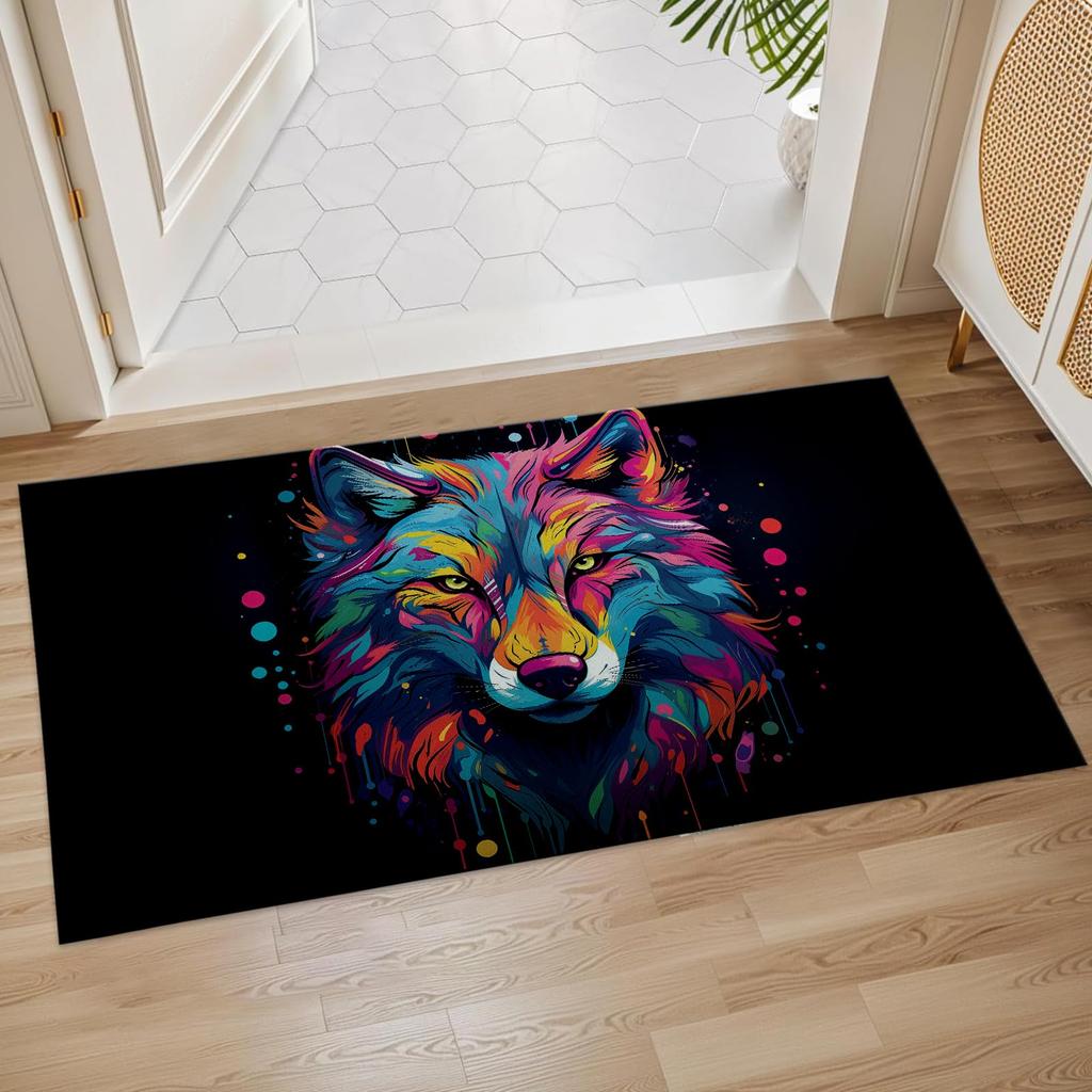 Mountain Bloom Bath Mat Non Slip Wildflower Meadow Bathroom Rug Nature Landscape Floor Mat for Home Decor 17x29.5 Inch