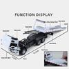 1/32 Trailer Tow Platform Truck Toy Car Model Diecast Vehicle Miniature Pull Back Sound & Light Educational Collection Gift Kid