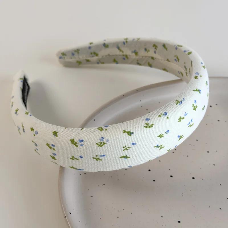 

Женский Ретро Элегантный Обруч для Волос Синий Цветочный Цветы Широкие Повязки на Голову Девушка Сладкий Милый Ободок для Волос Женская Мода Вечеринка Аксессуары для Волос