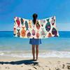 Buntes Fisch-Strandtuch Boho Nautischer Druck Schnelltrocknende Mikrofaser Sandfest für Reisen Pool Fitnessstudio Küstenstrand