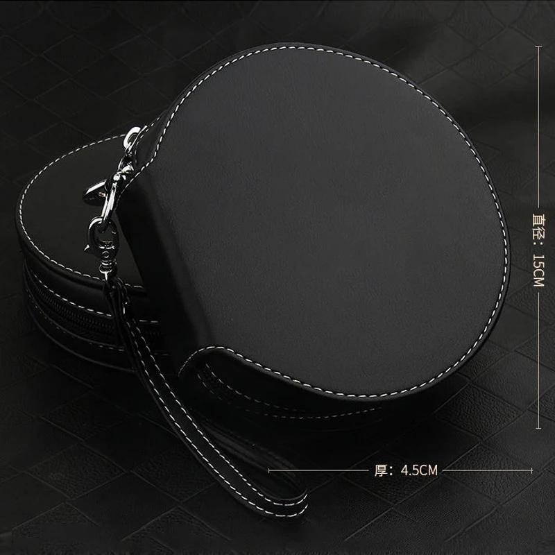 jwlsk5 2025 Hot Car CD Box Bag Portable CD DVD Case Storage Disc Bag Round Holder For Mercedes Benz A B C E S ML GLK GLE GLS GLC SLK Cl