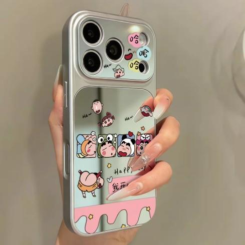Applicable to iphone11pro sleeping small new 11 cartoon large window mobile phone case iPhone11 two-in-one mirror