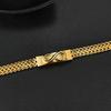Gold Stainless Steel Infinity Bracelet Men Women Classic Cuban Link Chain Bracelet with ID Bar Romantic Gift