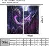 Dragon Curtains for Bedroom  Mystic Courage Fantasy Purple Night Sky Legend Epic Treasure Spitting Fire Dragon Window Drapes Prin