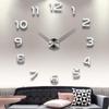 Velké číslo nástěnné hodiny 3D zrcadlová nálepka Moderní domácí kancelářský dekor Art Decal