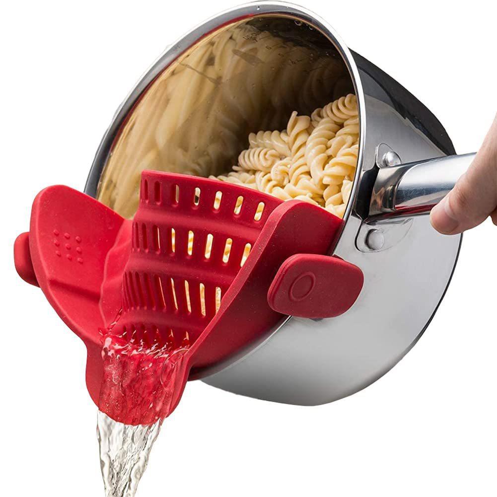 Silicone Drainer Pot Drain Vegetable Pasta Drain Leak-proof Drainer